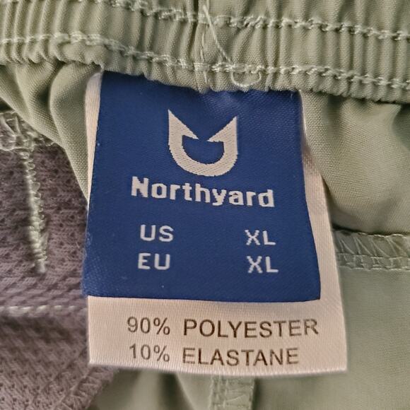 Northyard Army Green Running Gym Shorts Quick Dry Athletic Zip Pockets Men’s XL - Picture 2 of 12